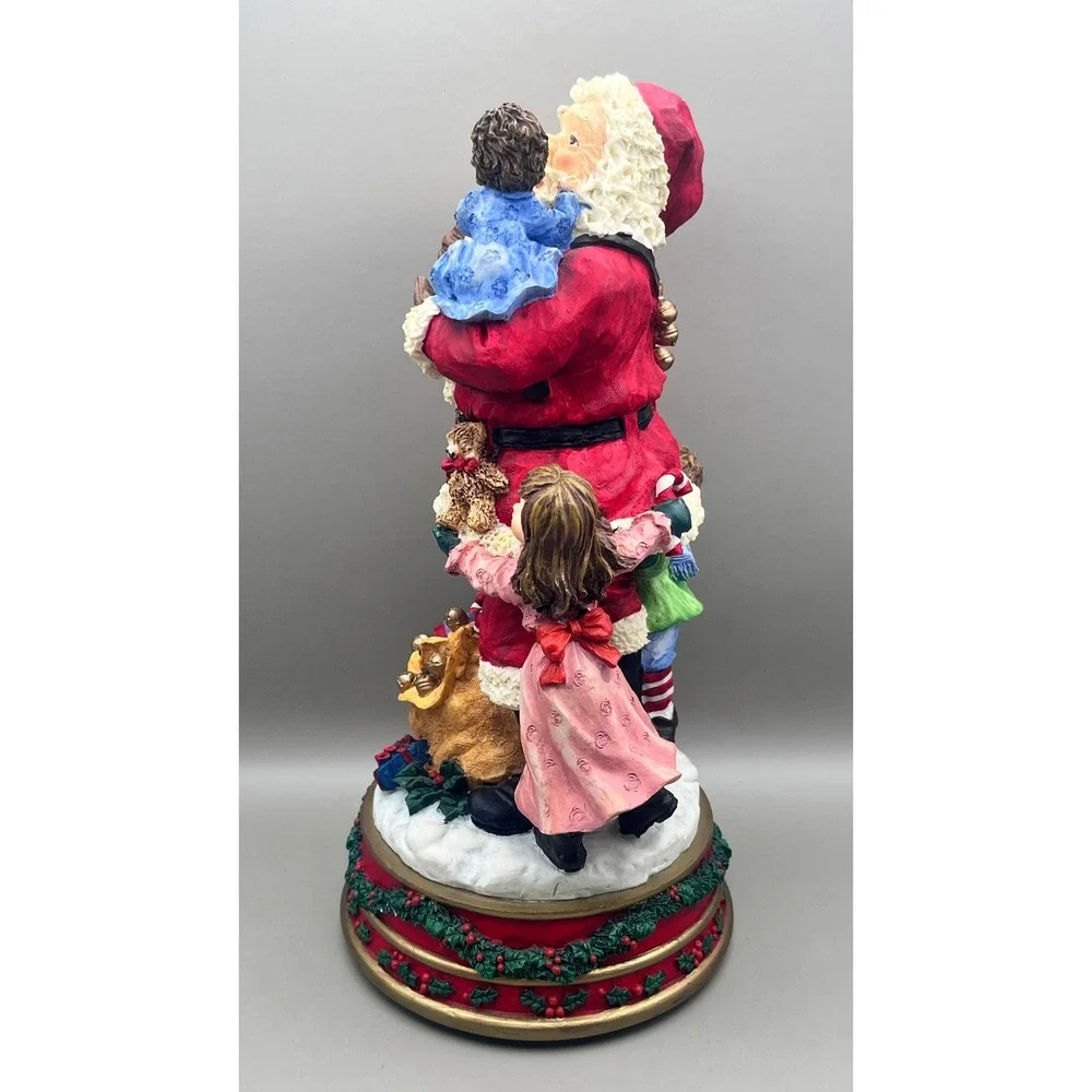 Vtg Dillards Musical Santa Claus Figurine Jolly Old Saint Nick Christmas Decor